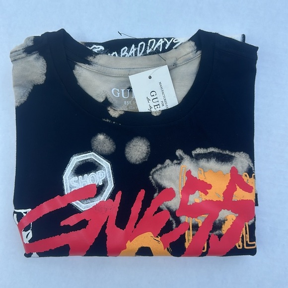 New GUESS Slim fit Graphic Tee SZ S - Picture 8 of 12
